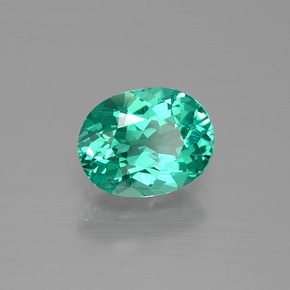 Apatita verde natural de 1,33 ct, corte óvalo, VS