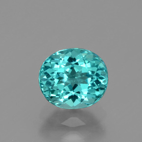 Apatita verde natural de 1,37 ct, corte óvalo, VS