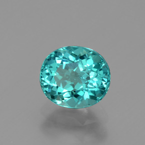 Apatita verde natural de 1,37 ct, corte óvalo, VS