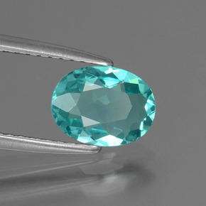 Apatita azul natural de 1,08 ct, corte óvalo, VS