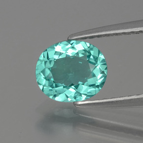 Apatito Azul verdoso natural de 1.04 ct, Corte Óvalo, VS
