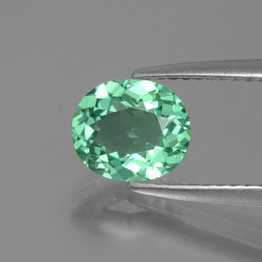 Apatita verde natural de 1,17 ct, corte óvalo, VVS-VS