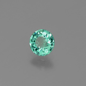 Apatito Verde natural de 0.57 ct, Corte Redondo, VVS-VS