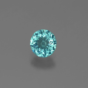 Apatito Verde azul natural de 0.61 ct, Corte Redondo, VS
