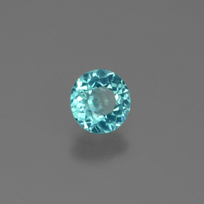 Apatito Verde azul natural de 0.61 ct, Corte Redondo, VS