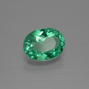 Apatita verde natural de 1,35 ct, corte óvalo, VS