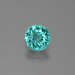 Apatito Verde azul natural de 0.88 ct, Corte Redondo, VS