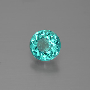 Apatito Verde azul natural de 0.88 ct, Corte Redondo, VS