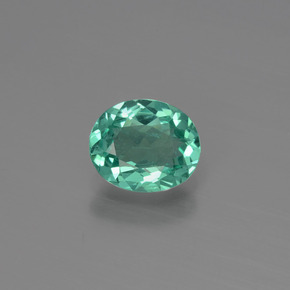 Apatita verde natural de 0,88 ct, corte óvalo, VS