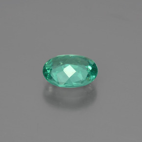 Apatita verde natural de 0,88 ct, corte óvalo, VS