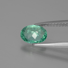 Apatita verde natural de 0,77 ct, corte óvalo, VS