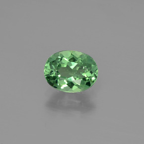 Apatita verde natural de 0,95 ct, corte óvalo, VVS-VS