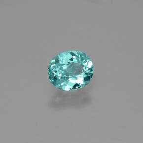 Apatita azul natural de 0,70 ct, corte óvalo, VS