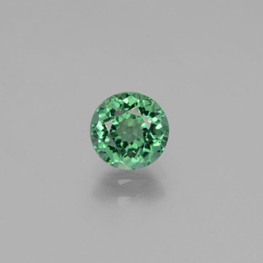 Apatito Verde azul natural de 1.02 ct, Corte Redondo, VVS-VS