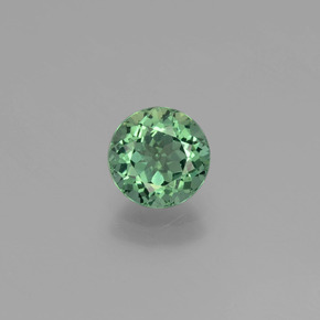 Apatita verde natural de 1,09 ct, corte redondo, VS