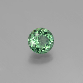 Apatita verde natural de 1,09 ct, corte redondo, VS