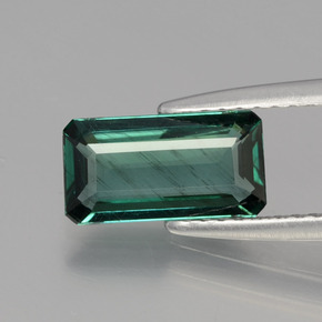 Apatita verde natural de 1,28 ct, corte esmeralda, VS