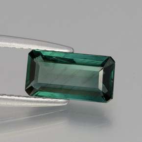 Apatita verde natural de 1,28 ct, corte esmeralda, VS