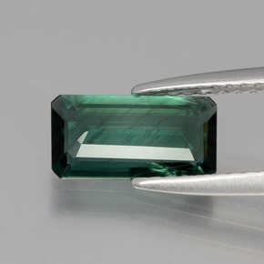 Apatita verde natural de 1,28 ct, corte esmeralda, VS