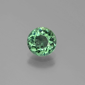 Apatito Verde azul natural de 0.88 ct, Corte Redondo, VVS-VS