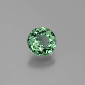 Apatito Verde azul natural de 0.88 ct, Corte Redondo, VVS-VS