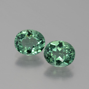 Gemas de apatita verde natural de  ct, corte óvalo, VS