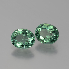Gemas de apatita verde natural de  ct, corte óvalo, VS