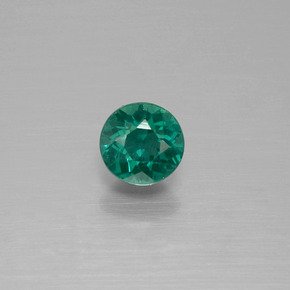 Apatita verde natural de 0,54 ct, corte redondo, VS