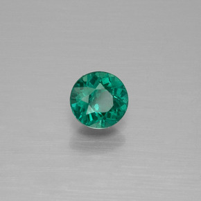 Apatita verde natural de 0,54 ct, corte redondo, VS