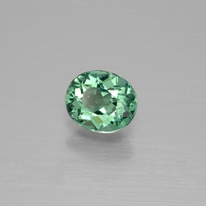 Apatita verde natural de 0,74 ct, corte óvalo, VVS-VS
