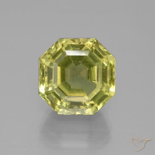 8.30ct Natural Amarillo verdoso Apatito, corte esmeralda, VS
