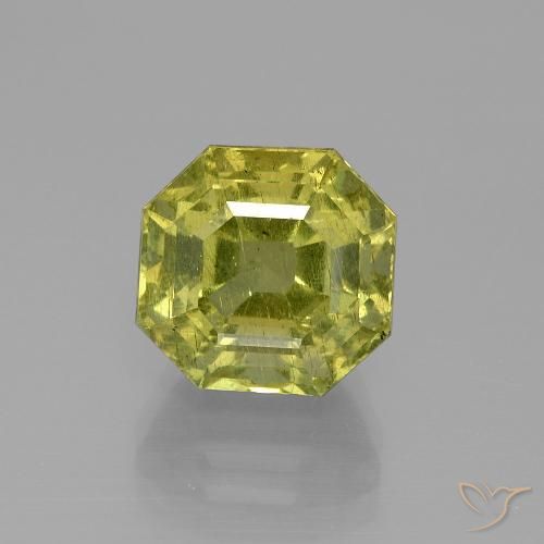 7.77ct Natural Amarillo  verdoso Apatito, corte esmeralda, VS-SI