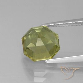 Apatito Amarillo medio natural de 4.70 ct, Corte Octágono / Esmeralda, VS-SI