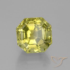 Apatito Amarillo medio natural de 9.32 ct, Corte Octágono / Esmeralda, VS