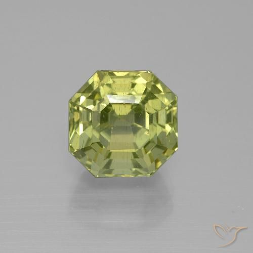 5.48ct Natural Amarillo medio Apatito, corte esmeralda, VS