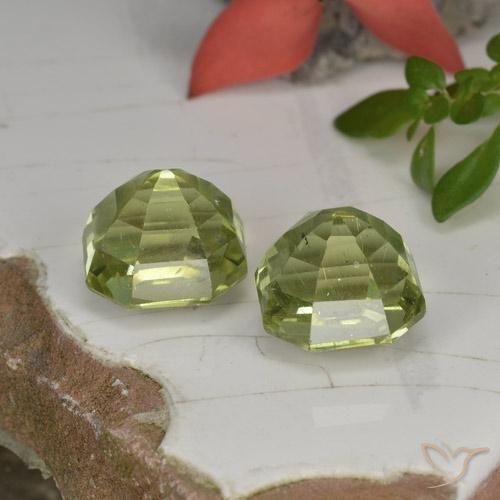 Gemas de Apatito Verde amarillento natural de 6.98 ct, Corte Octágono / Esmeralda, VS-SI