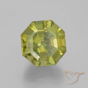 Apatito Verde terroso cálido natural de 12.42 ct, Corte Octágono / Esmeralda, SI