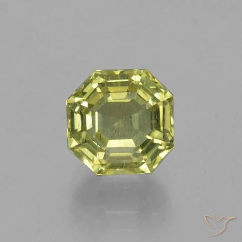 3.40ct Natural Verde amarillento Apatito, corte esmeralda, VS