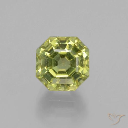 3.55ct Natural Verde terroso claro Apatito, corte esmeralda, VS