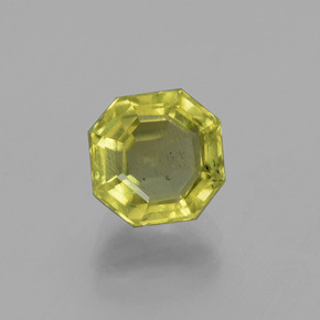 Apatita verde natural de 2,71 ct, corte esmeralda, VS