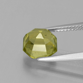 Apatita verde natural de 2,71 ct, corte esmeralda, VS