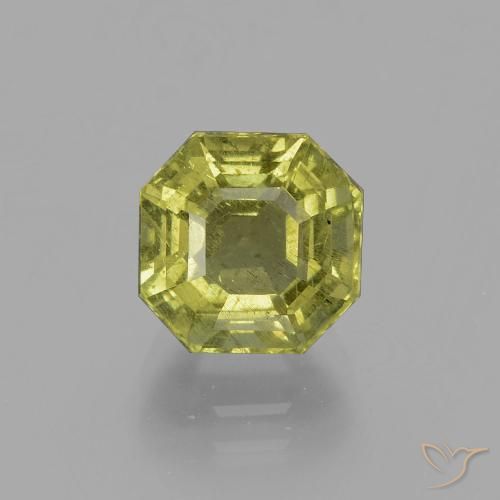 3.64ct Natural Verde terroso cálido Apatito, corte esmeralda, VS-SI