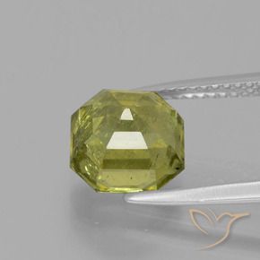 Apatito Verde terroso cálido natural de 3.64 ct, Corte Octágono / Esmeralda, VS-SI