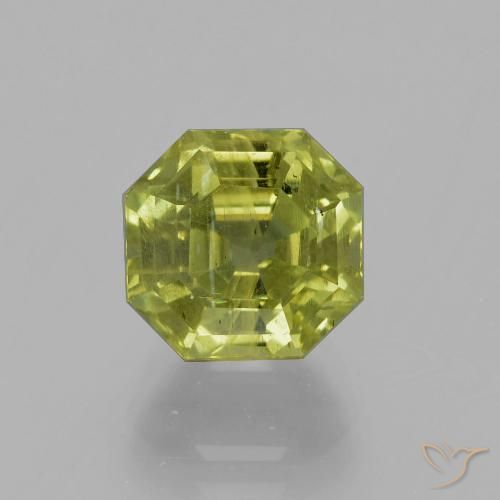 4.46ct Natural Verde terroso cálido Apatito, corte esmeralda, VS-SI