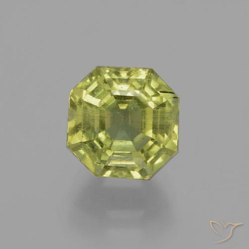 3.83ct Natural Verde amarillento Apatito, corte esmeralda, VS