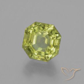 Apatito Verde amarillento natural de 3.83 ct, Corte Octágono / Esmeralda, VS