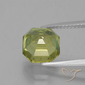 Apatito Verde amarillento natural de 3.83 ct, Corte Octágono / Esmeralda, VS