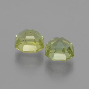 Gemas de apatita verde natural de  ct, corte esmeralda, VS