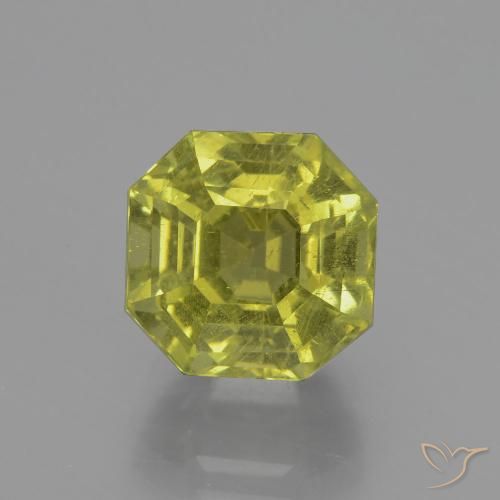 6.28ct Natural Verde terroso cálido Apatito, corte esmeralda, VS