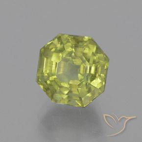 Apatito Verde amarillento natural de 5.76 ct, Corte Octágono / Esmeralda, VS